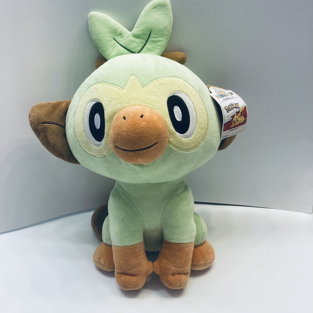 Build-A-Bear Pokemon Plush Grookey Green Brown 13" Stuffed Animal Toy 030260 NEW